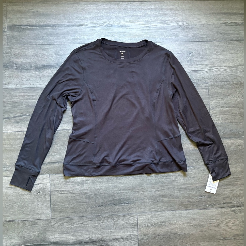 Layer 8 Womens Black Major Long Sleeve Top Size XL NWT